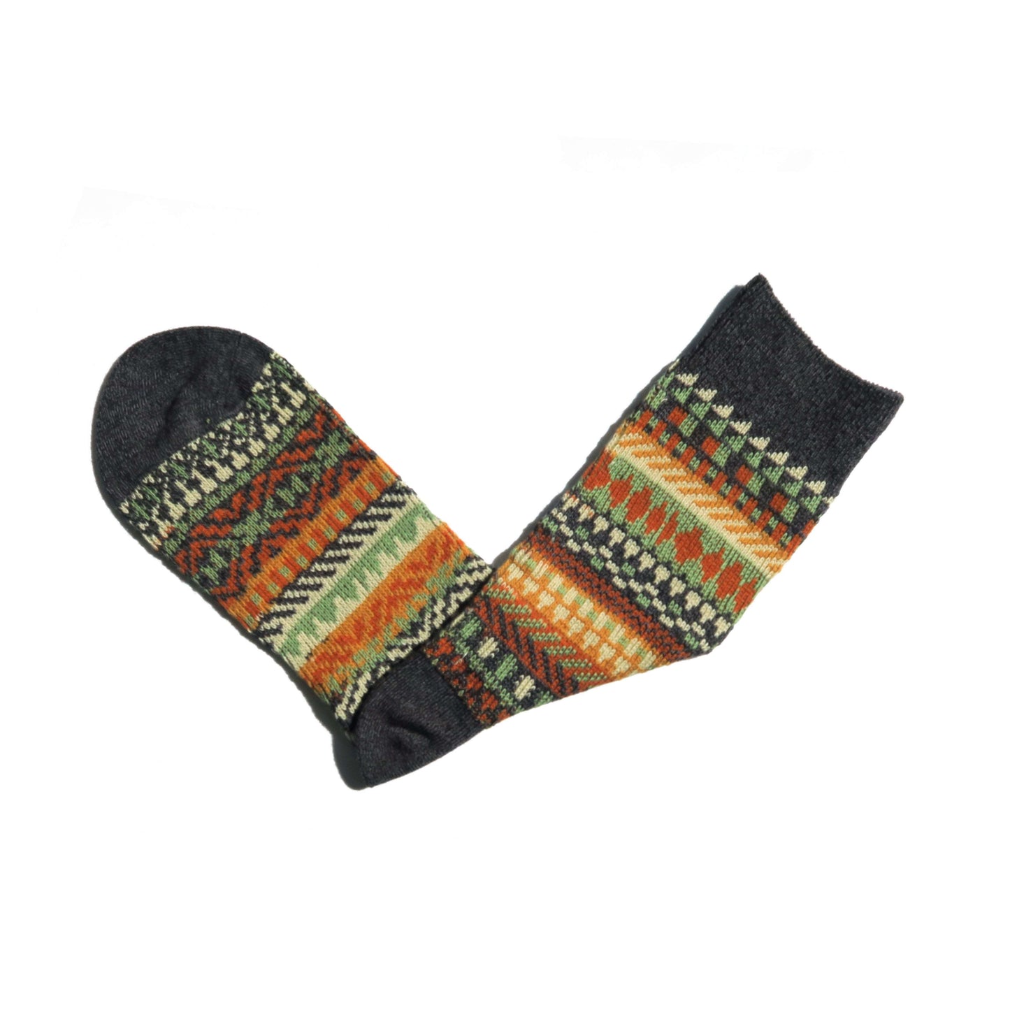 kizune black tribal socks