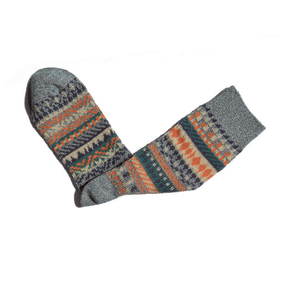 Kizune Sock - Grey Tribal Pattern men Sock Comfysocks