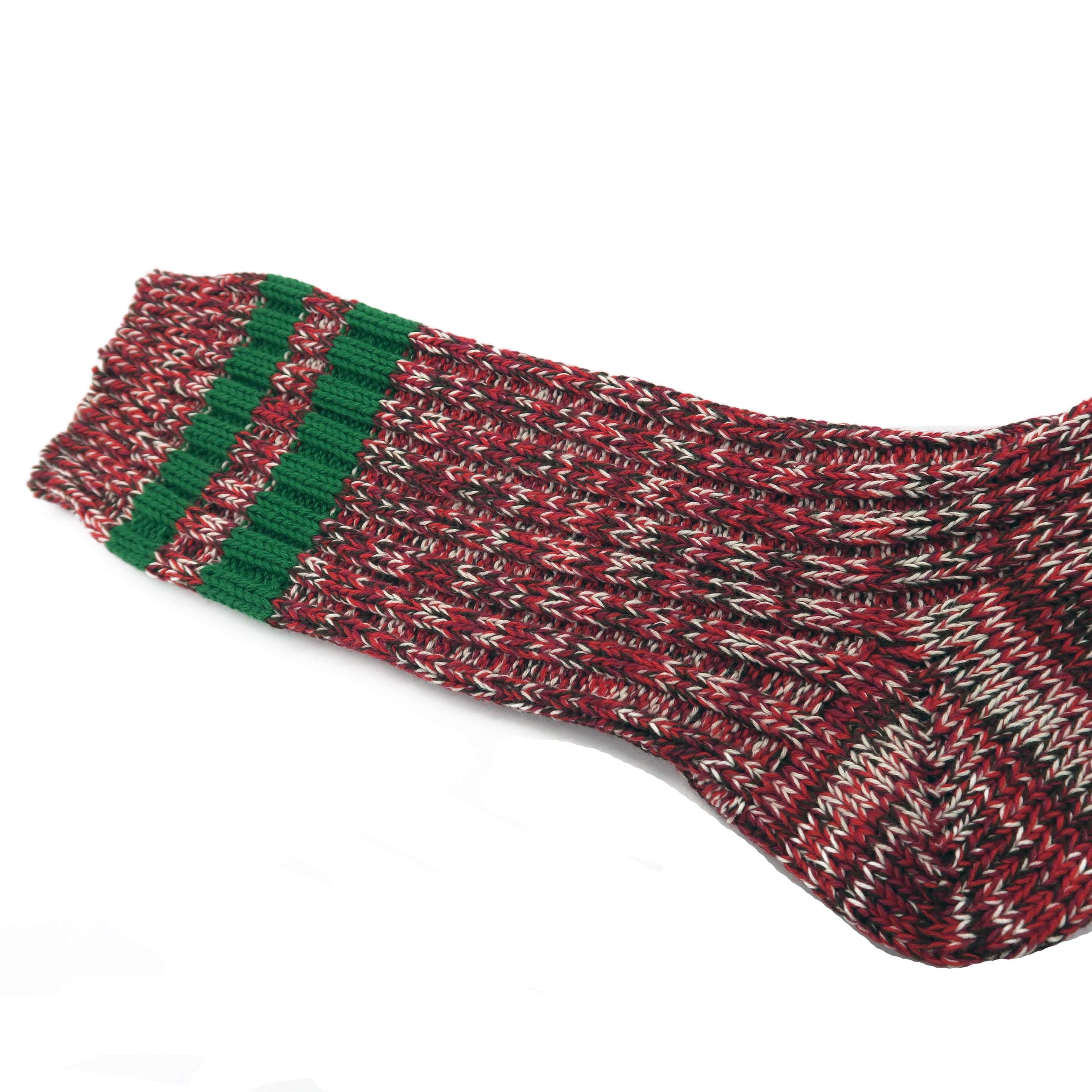 Red color knitted socks - comfysocks