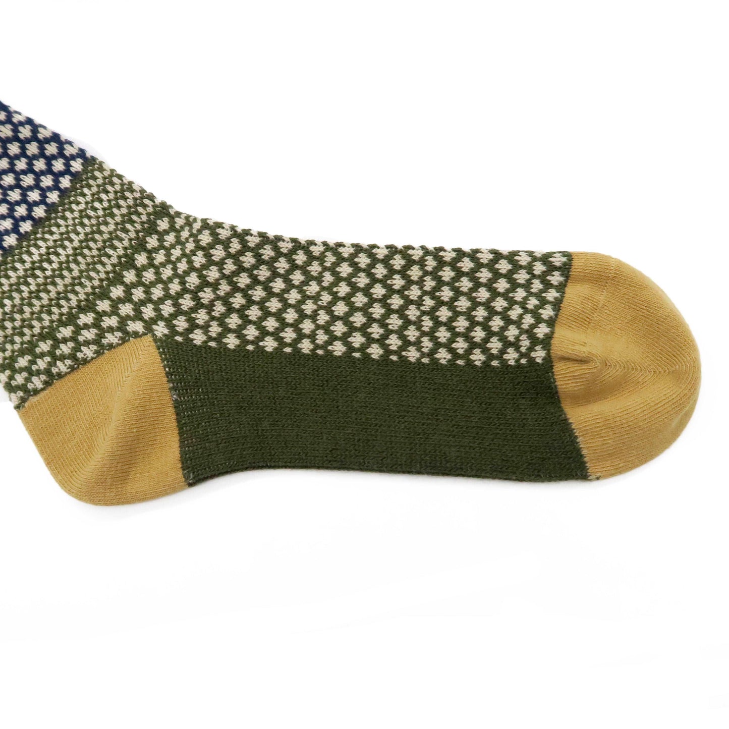 navy and green funky women sock