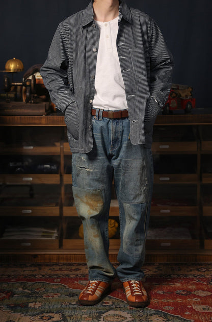 Lightweight Railroad Stripe Workwear Jacket