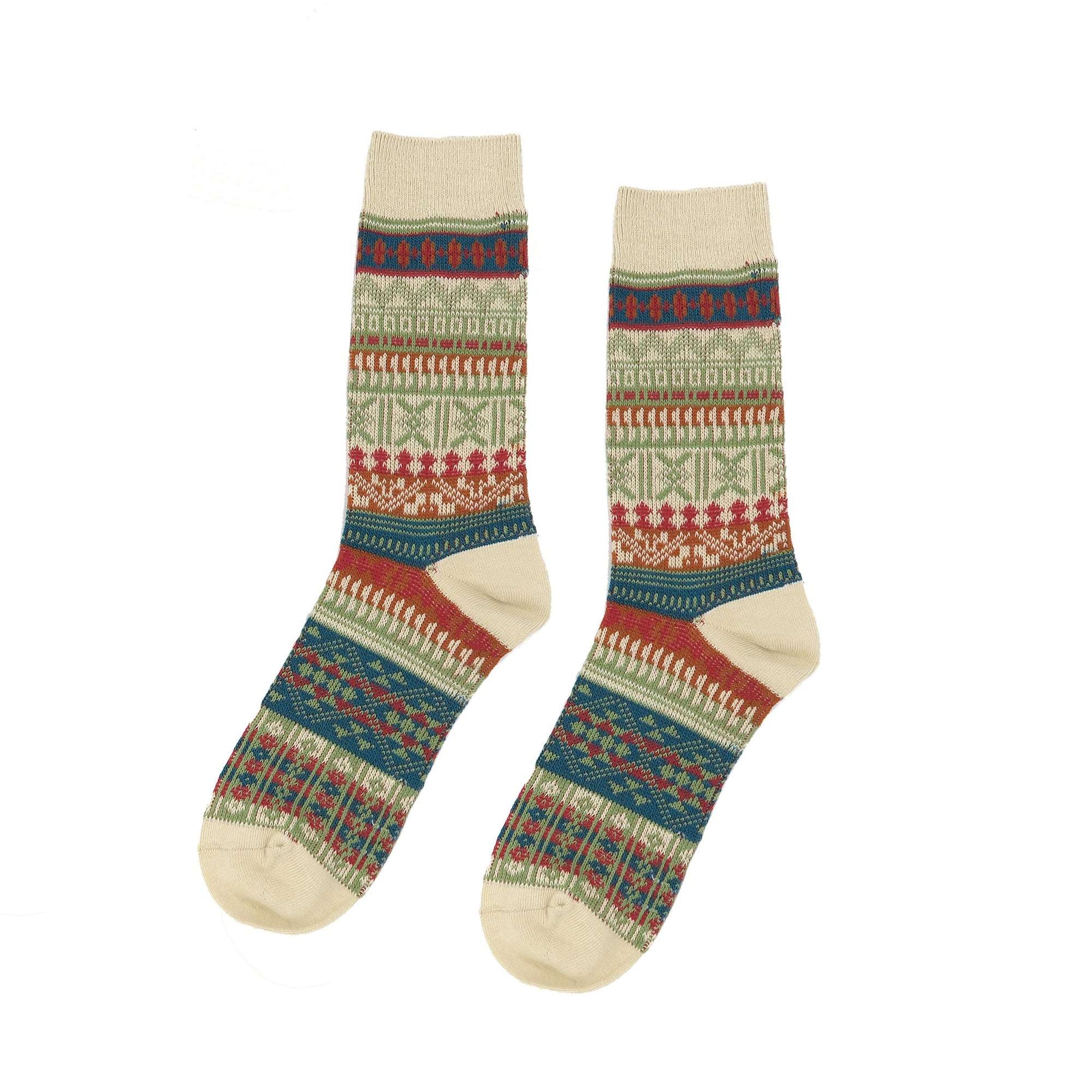 malaita whte tribal socks - comfysocks