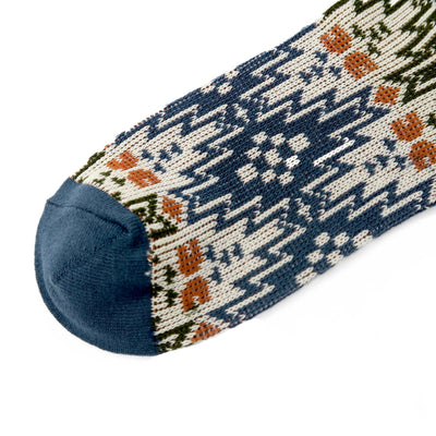 maze green and blue ankle low sock