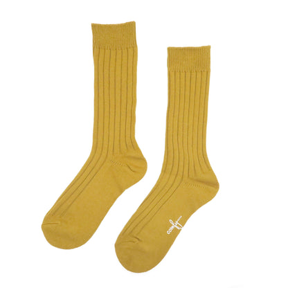 mustard knitted socks from Comfysocks