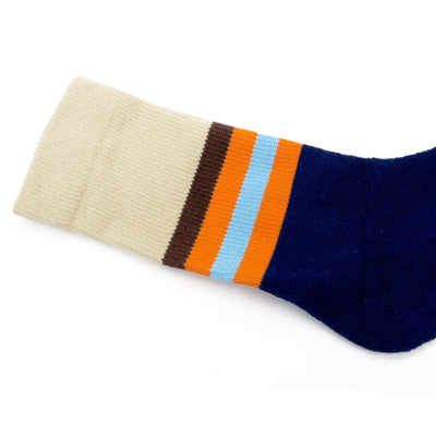 beige color old school striped sock