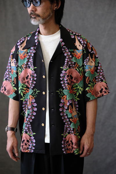 Retro Skull Print Aloha Shirt – Bold, Breezy, and Totally Summer