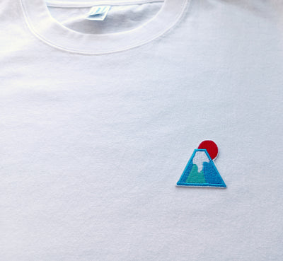 Mt Fuji Embroidery Unisex Crew T shirt Comfysocks