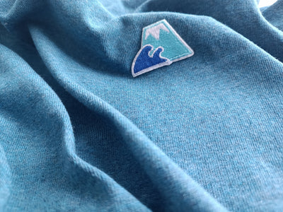 mu fuji wave indigo shirt