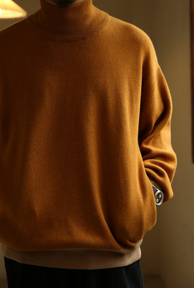 Two Tone Colour Oversize Mixed Cashmere Sweater Comfysocks