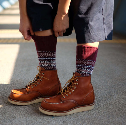 Redwings boots with nordic red socks
