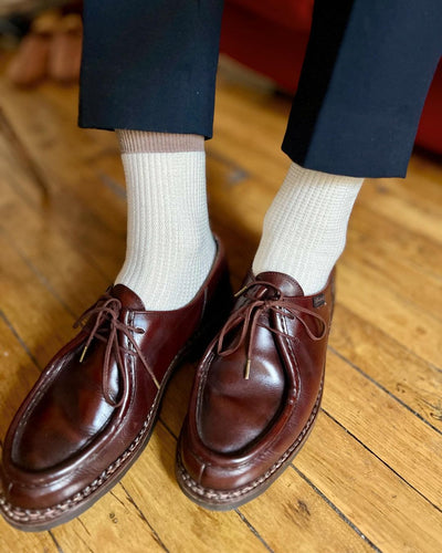 pixel white socks with paraboots Comfysocks