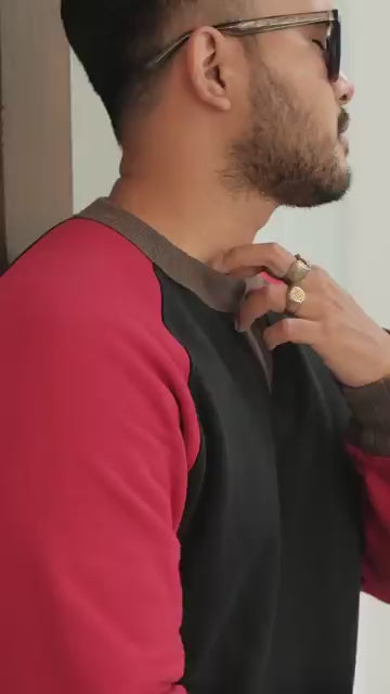 Colour block Vintage Style Sweatshirt