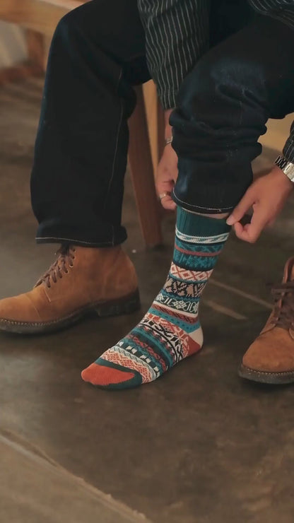 Boi Socks - Blue and Orange