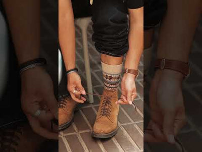 Yuki Tribal Socks - Beige