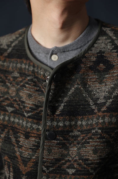 Vintage Reversible Quilted Vest – Tribal Knit Outerwear