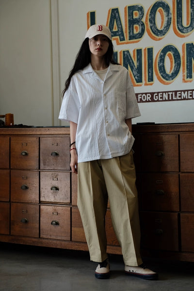 Cuban Jacquard White Shirt Comfysocks