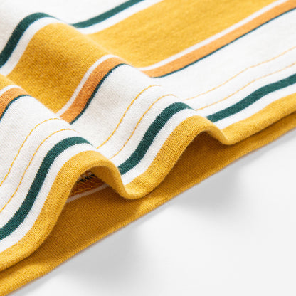 Yellow Stripe 50s design stripe crew shirt Comfysocks