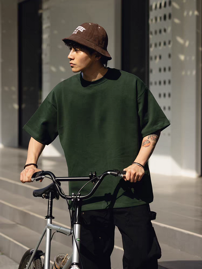 the most affordable men basic tee - serona cotton shirt in green
