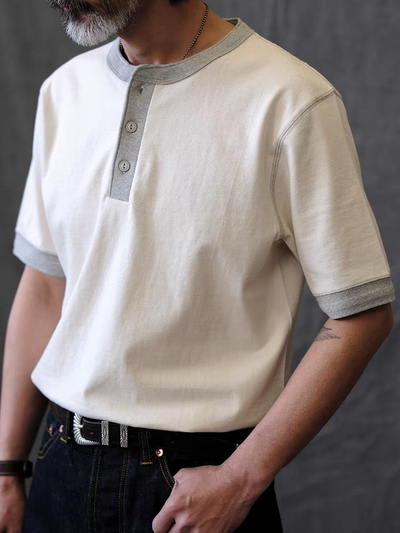 Heavyweight Vintage Henley – Built Like the Good Old Days