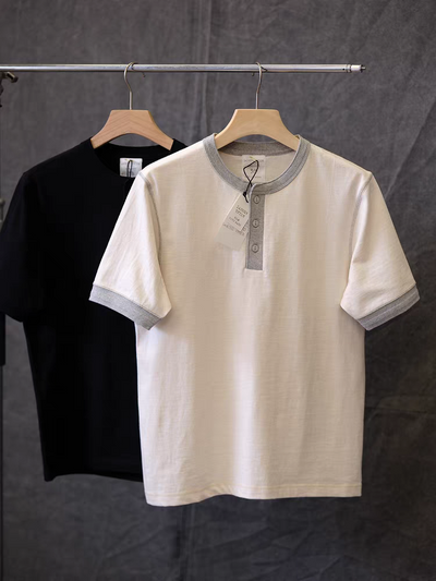 Heavyweight Vintage Henley – Built Like the Good Old Days