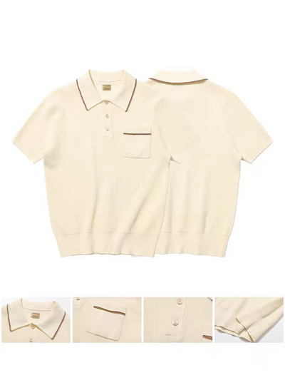 Norman - 40s Pocket Off White Knitted T Shirt Comfysocks