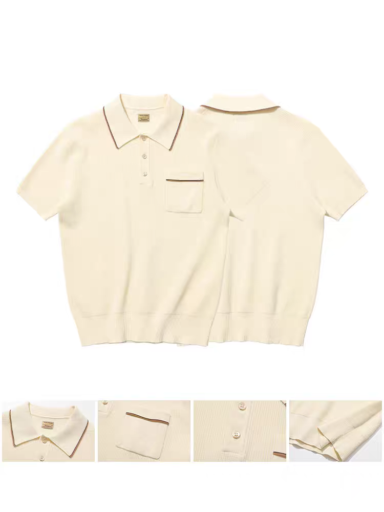 Norman - 40s Pocket Off White Knitted T Shirt Comfysocks