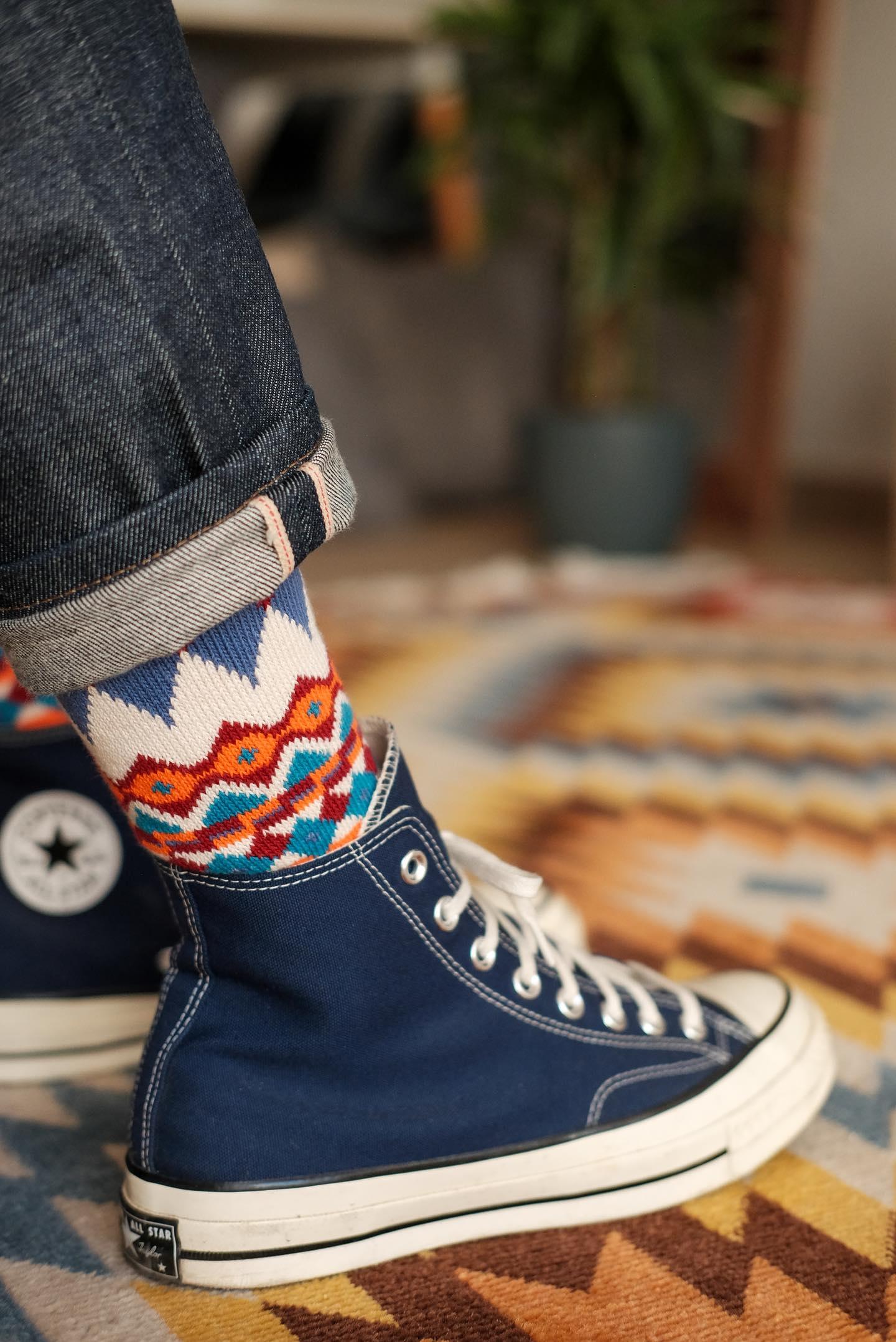 Tanami Tribal Socks - Indigo - Comfysocks