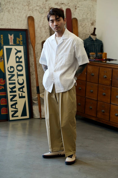 Cuban Jacquard White Shirt Comfysocks