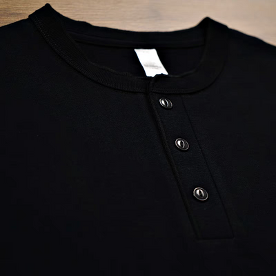 Heavyweight Vintage Henley – Built Like the Good Old Days