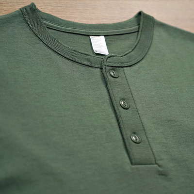 Heavyweight Vintage Henley – Built Like the Good Old Days