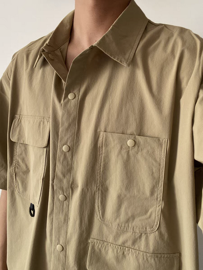 KELTY Multi-Pocket Short Sleeve Shirt - Beige
