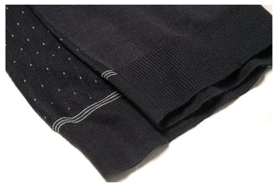 Retro Knit Polo with Contrast Stitching -  Tight Fit (Available in Navy & Red)