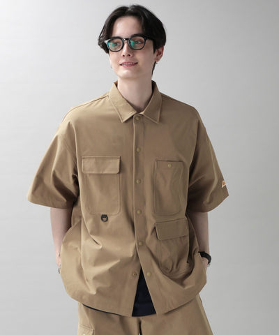 KELTY Multi-Pocket Short Sleeve Shirt - Beige