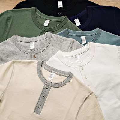 Heavyweight Vintage Henley – Built Like the Good Old Days