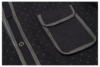 Retro Knit Polo with Contrast Stitching -  Tight Fit (Available in Navy & Red)