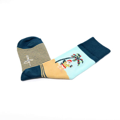 Santa taking selfie on the beach Sock