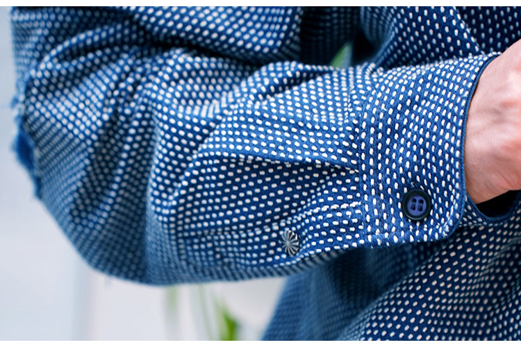 Indigo Sashiko Tie-Dye Shirt Jacket – Crafted to Make a Statement Comfysocks