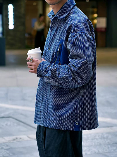 Indigo Sashiko Tie-Dye Shirt Jacket – Crafted to Make a Statement Comfysocks