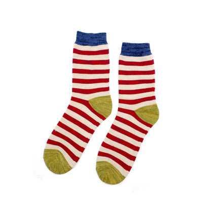 Thick Stripe Sock - Red