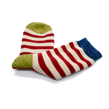 Thick Stripe Sock - Red - Comfysocks