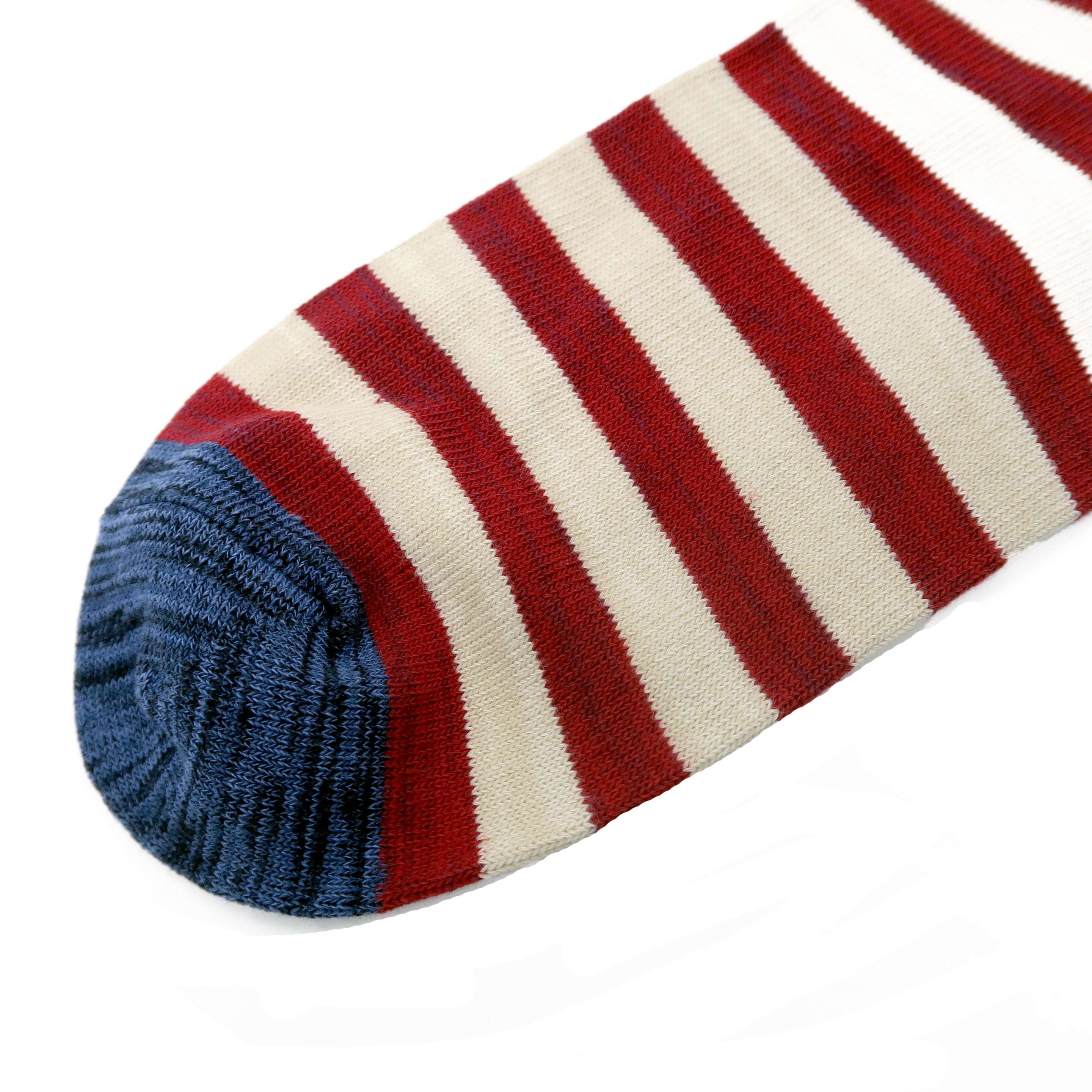 Stripe low socks - Red