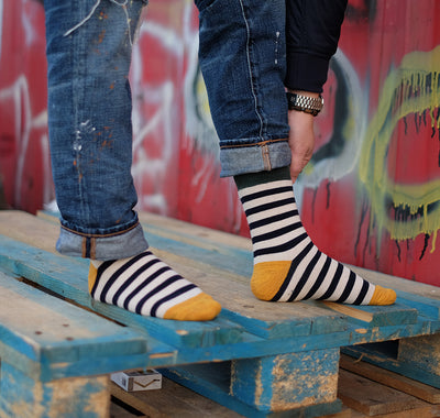 Thick Stripe Sock - Green Comfysocks