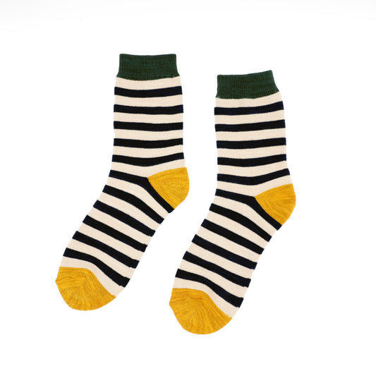 Thick Stripe Sock - Green - Comfysocks