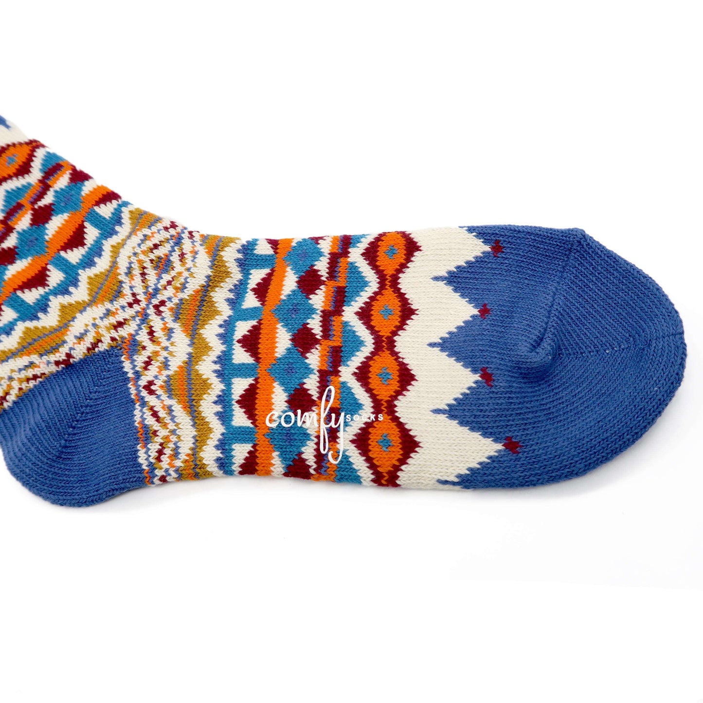 Tanami indigo tribal pattern sock