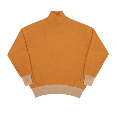 Two Tone Colour Oversize Mixed Cashmere Sweater Comfysocks