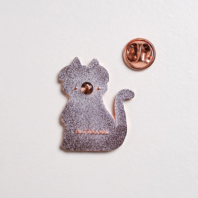 Cat with Monstera Leaf Pin