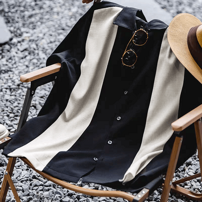 Black and white cuban shirt