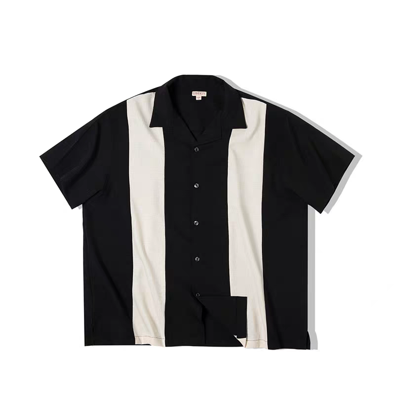 Black and white cuban shirt