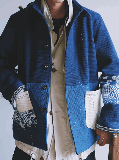 Indigo Kendo Material Coat