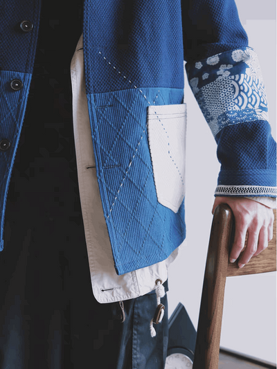Indigo Kendo Material Coat